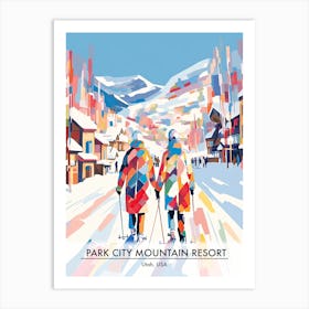 Park City Mountain Resort   Utah Usa, Ski Resort Poster Illustration 1 Art Print