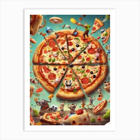 Pizza Pizza Pizza Art Print