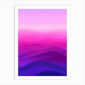 Abstract Purple And Pink Sunset Background Art Print