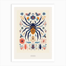 Colourful Insect Illustration Spider 13 Poster Art Print