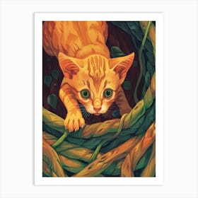 Kitty In The Nest Art Print