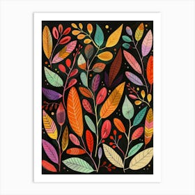 Colorful Leaves 5 Art Print