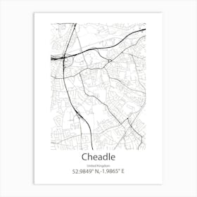 Cheadle Hulme,United Kingdom Minimalist Map Art Print