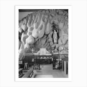 Grotto In Church, Saint Martinville, Louisiana, Sculpture Work Was Done By Local By Russell Lee Art Print