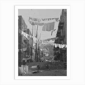 Untitled Photo, Possibly Related To An Avenue Of Clothes Washings Between 138th And 139th Street Apartments Art Print