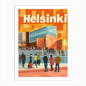 Aihrgdesign A 1970s Inspired Travel Poster For Helsinki Depic 3ef06e9b Ef7c 40b1 B4a0 8b211f02cb33 2 Art Print