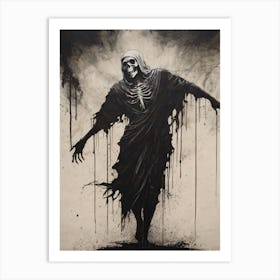 Dance With Death Skeleton Painting (77) Art Print