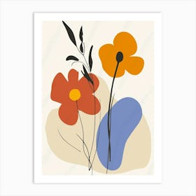 Abstract Flowers 27 Art Print