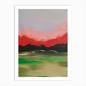 Sunset In The Mountains 19 Art Print