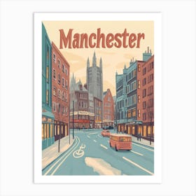 Aihrgdesign A Classic 1960s Travel Poster For Manchester 1 Art Print