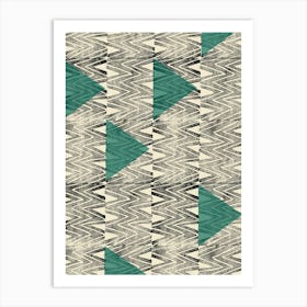 Zig Zag Block Art Print