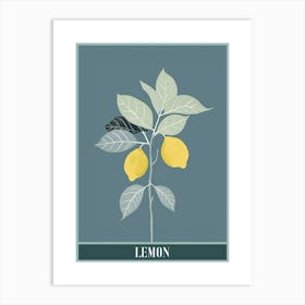 Lemon Tree Flat Illustration 5 Poster Art Print