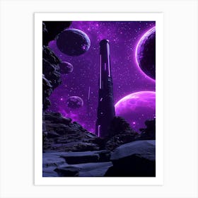 Purple Planets Art Print