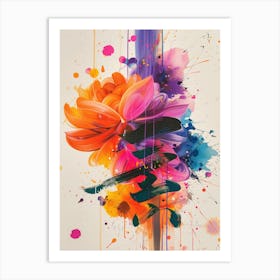 Abstract Flower Painting 8 Art Print