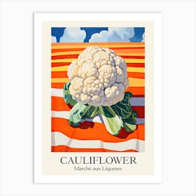 Marche Aux Legumes Cauliflower Summer Illustration 4 Art Print