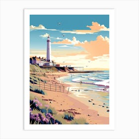 Lighthouse At Sunset Art Print