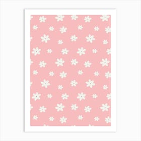 Daisies In Pink Art Print