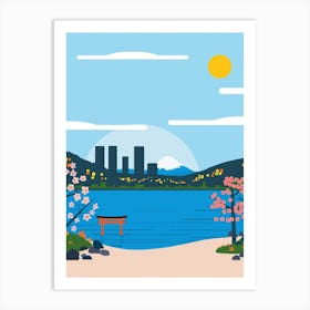 Hiroshima Japan 3 Colourful Illustration Art Print