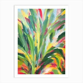 Banana Plant Impressionist Painting Art Print