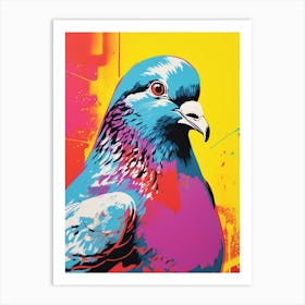 Andy Warhol Style Bird Pigeon 3 Art Print