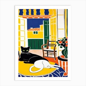 Cat In A Window Art Print