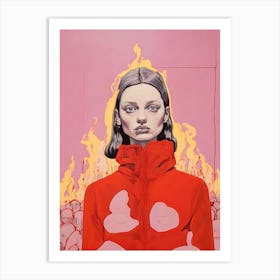 'The Girl In Red' Art Print