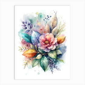 Watercolor Floral Painting 1 Art Print