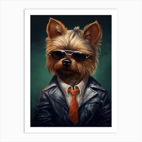 Gangster Dog Yorkshire Terrier Art Print