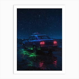 Car In The Night 1 Art Print