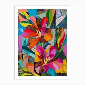 Abstract Flowers 1 Art Print