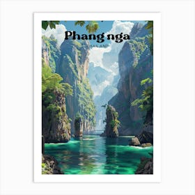 Phang Nga Thailand Art Illustration Affiche