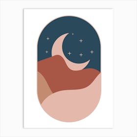 Moon And Stars.Wall prints. 2 Art Print