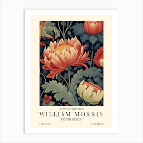 William Morris London Exhibition Poster Botanical Flower Art Print