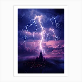 Lightning In The Sky 5 Art Print