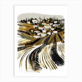 Village In The Countryside Art Print