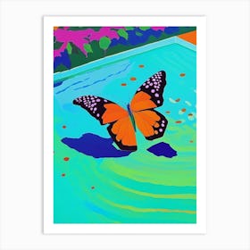 Comma Butterfly Pop Art David Hockney Inspired 1 Art Print