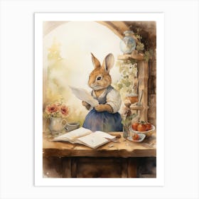 Bunny Crafting Luck Rabbit Prints Watercolour 3 Art Print