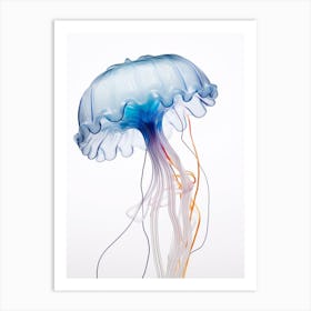 Portuguese Man Of War Jellyfish Watercolour 1 Art Print