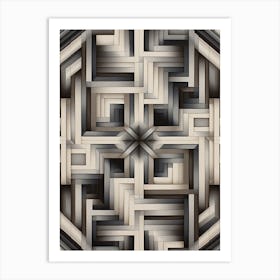 Optical Illusion Abstract Geometric 16 Art Print