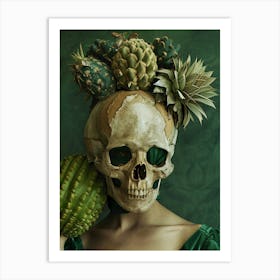 Cactus Skull Art Print