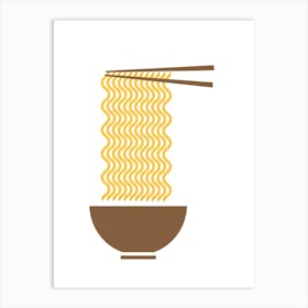 Asian Noodle Vector Illustration Art Print