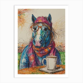 Coffee And A Horse Art Print