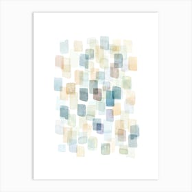 Watercolor Art 'Mosaic' No 109 by Aga Szafranska Art Print