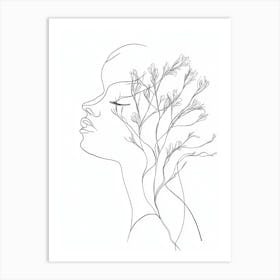 Woman'S Face 1 Art Print