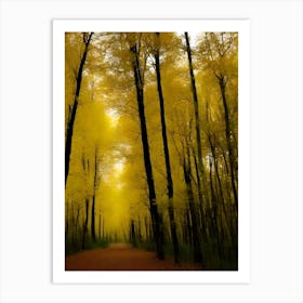 Yellow Trees In The Forest 3 Art Print