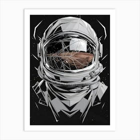 Astronaut Helmet Art Print