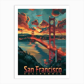 Golden Gate: San Francisco Skyline Poster Art Print