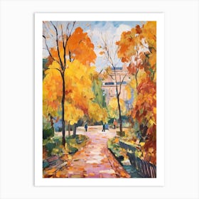 Autumn Gardens Painting Villa Borghese Gardens Italy Art Print