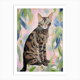 A Bengal Cat Painting, Impressionist Painting 1 Art Print