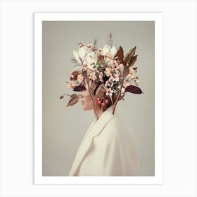 Flowers In The Head Art Print